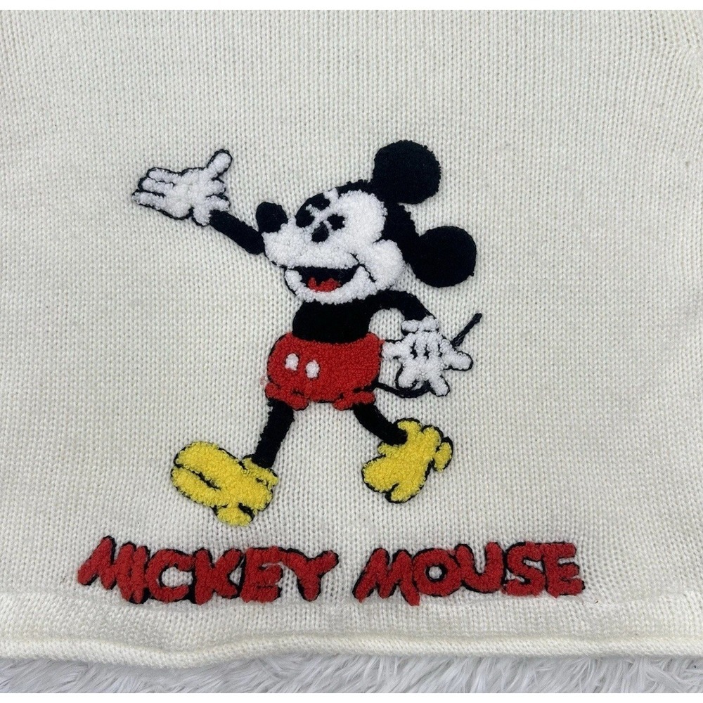 Vintage 60-70s Mickey Mouse Disney V Neck Tennis Golf Sweater Size‎ 11-12 Kids - Picture 2 of 9